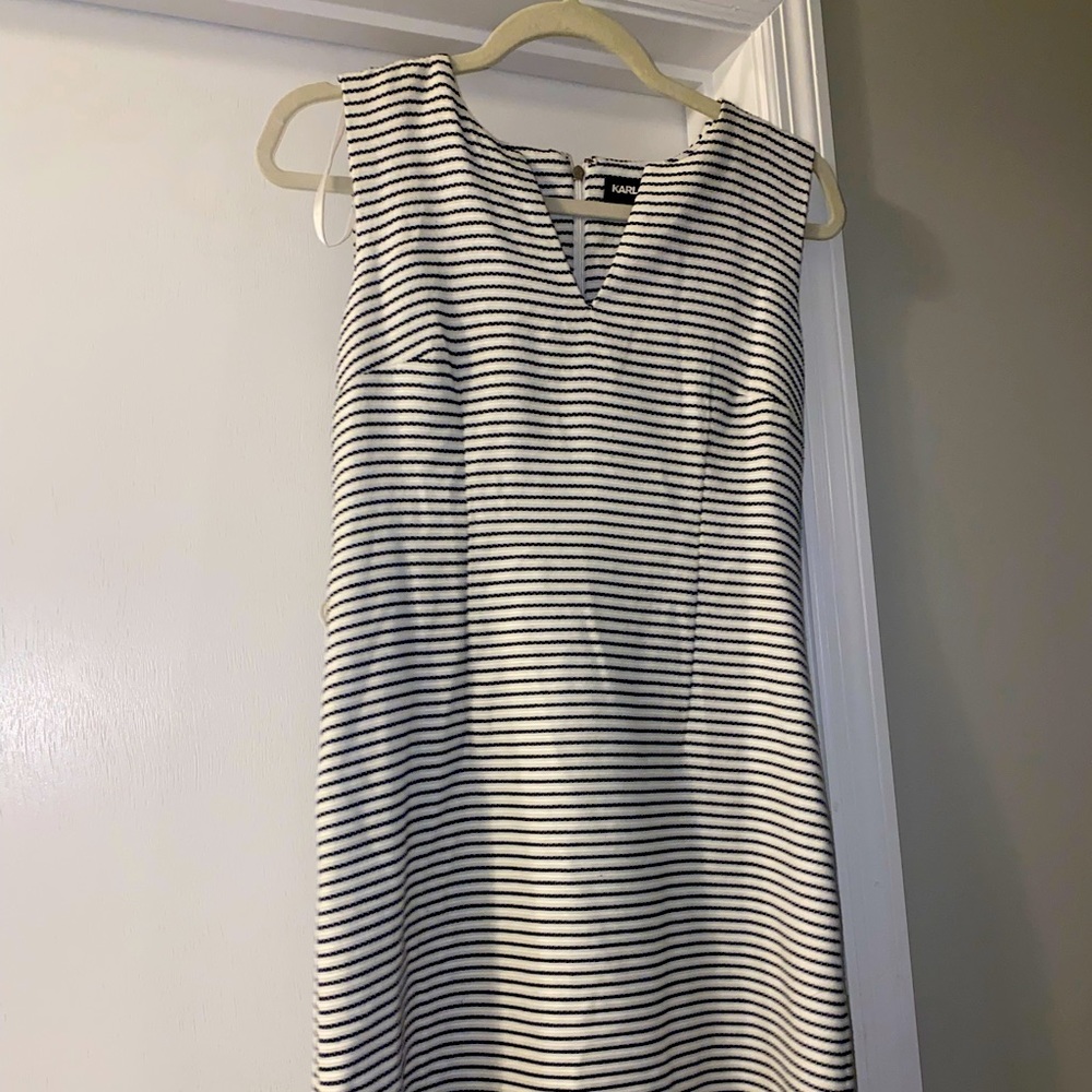 Black and white business casual dress